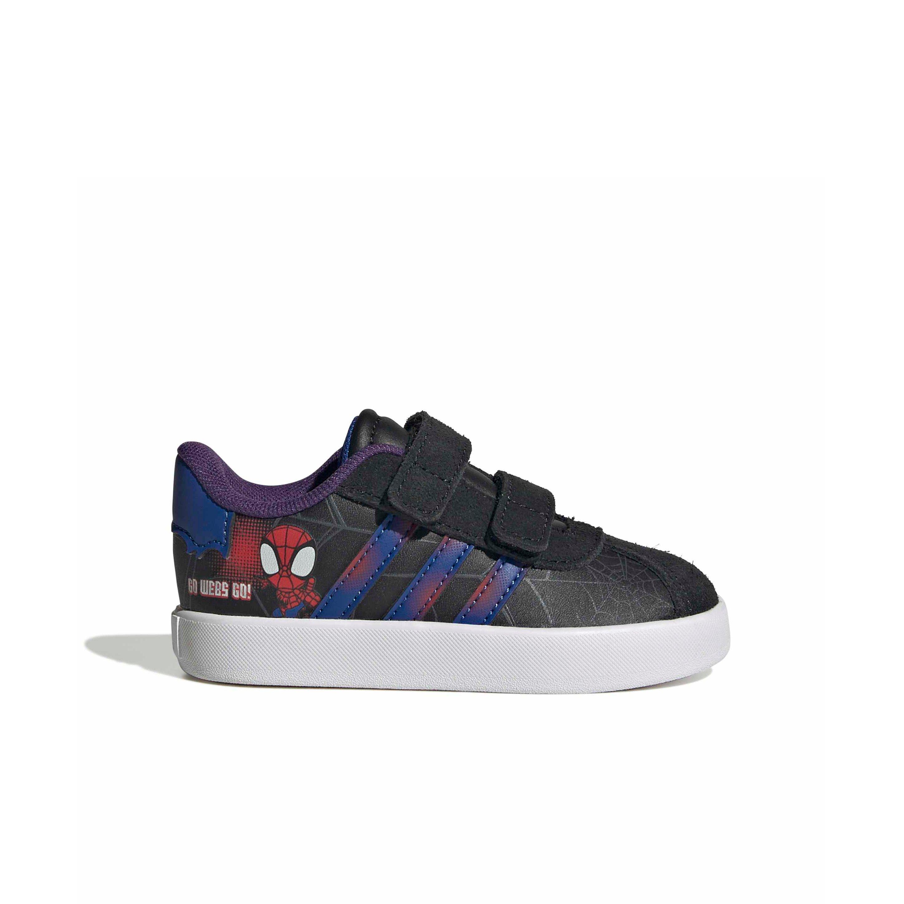adidas Marvel Spider-Man VL Court 3.0 "Core Black/Team Royal Blue/Violet" Infant Boys' Shoe - BLACK/ROYAL/VIOLET